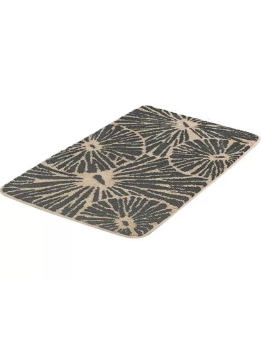 Tapis de bain feuilles de Lotus anthracite