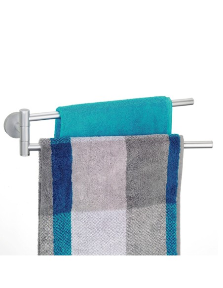 Porte Serviette Mural Articulé - Abramo - Aluminium Mat