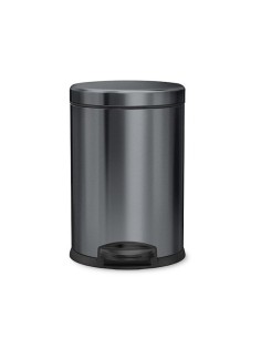 Poubelle Salle de Bain - Anti Traces 4.5L - Inox Noir 2