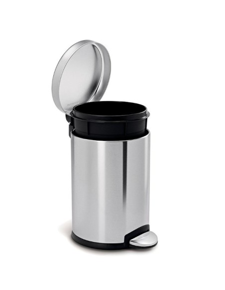 Poubelle Salle de Bain - Anti Traces 4.5L - Inox brossé