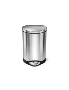 Poubelle Salle de Bain - Compacte 6L - Inox Mat
