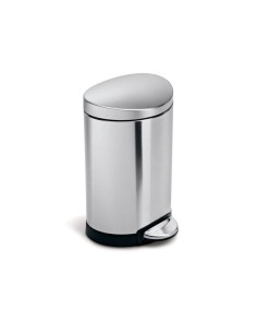 Poubelle Salle de Bain - Compacte 6L - Inox Mat 2