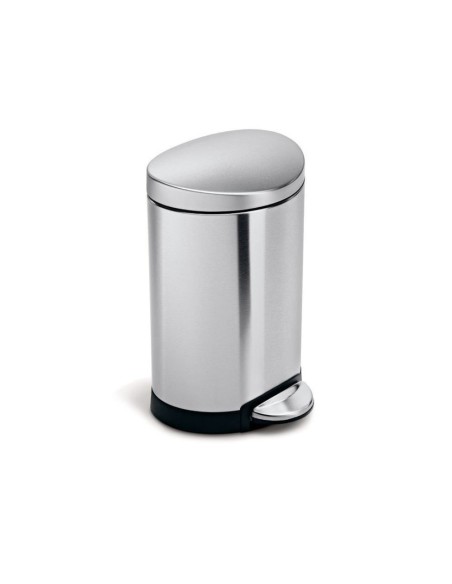 Poubelle Salle de Bain - Compacte 6L - Inox Mat
