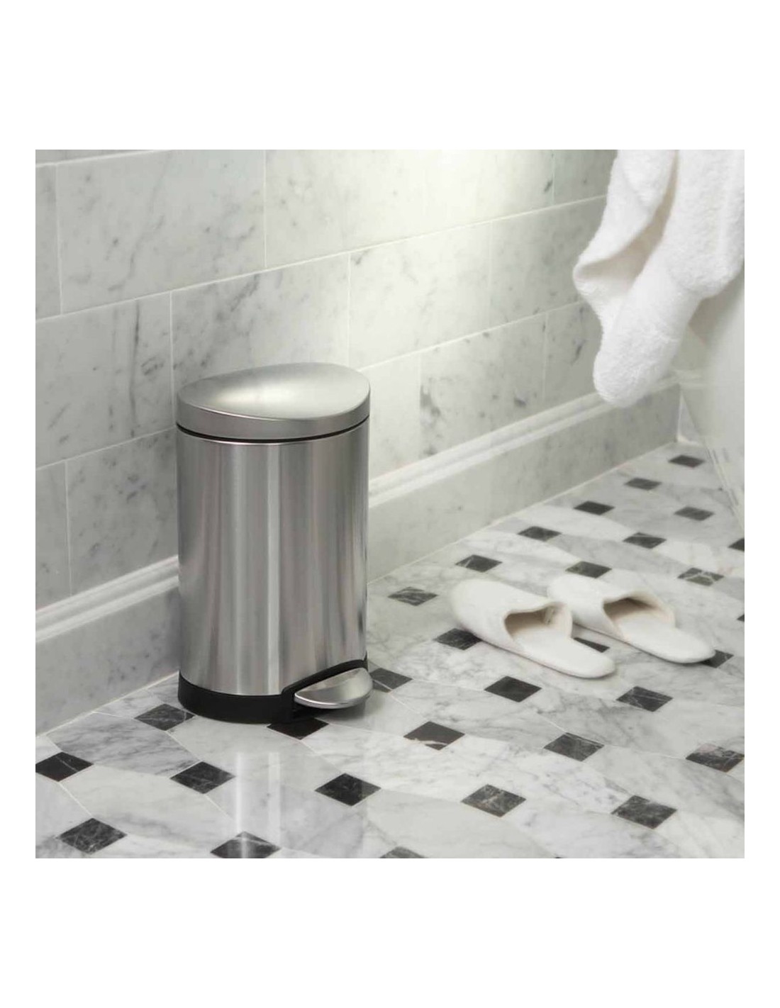 Poubelle Sans Couvercle Grise - 10 Litres - Pour Bureau, Chambre, Salle De Bain - Compacte Et Stable