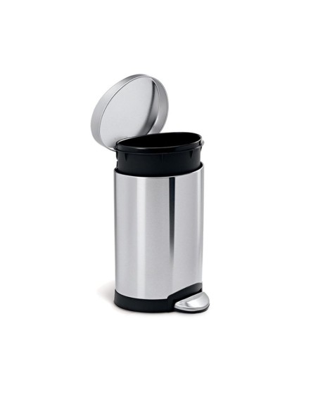 Poubelle Salle de Bain - Compacte 6L - Inox Mat