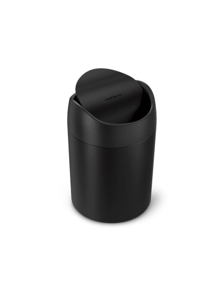 Mini Poubelle - 1.5L - Acier Inoxydable Noir - CW2100