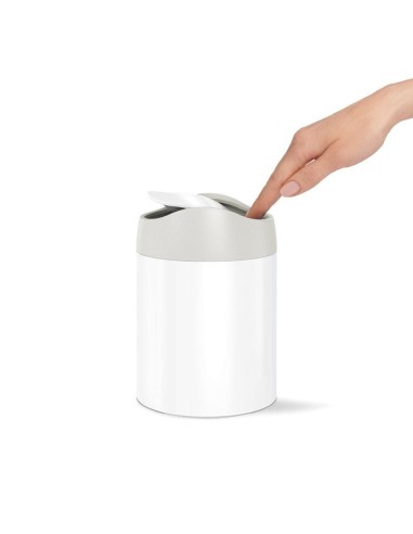 Mini Poubelle - 1.5L - Acier Blanc - CW2079