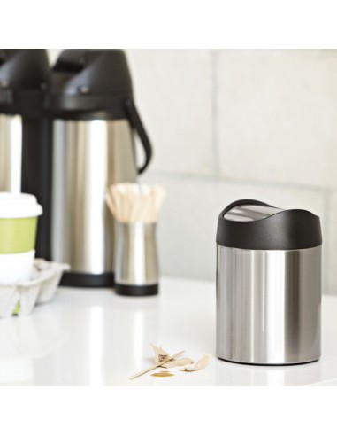 Mini Poubelle - 1.5L - Acier Inoxydable Brossé...