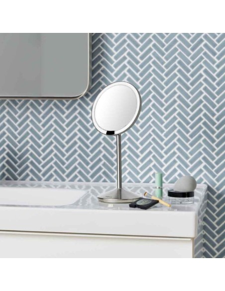 Miroir Maquillage Led Repliable - Inox Brossé ST3004