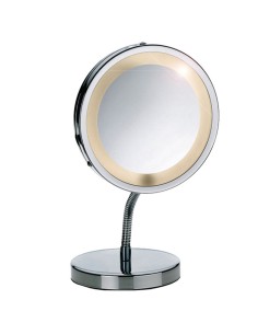 Miroir Maquillage Grossissant X3 - Led - sur Pied...