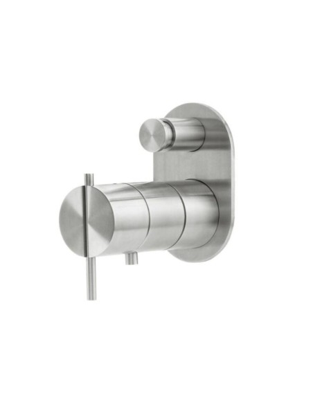 Mitigeur Thermostatique Mural Encastré - Bain/Douche - 2 Sorties - S22 - Inox Brossé