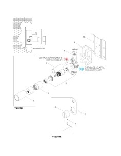 Mitigeur Thermostatique Mural Encastré - Bain/Douche - 2... 2