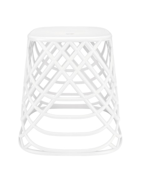 Panier à Linge Design et Tabouret - Scandic - Blanc
