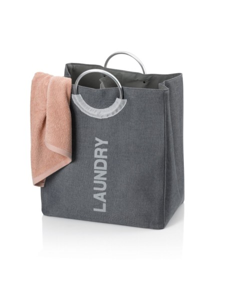 Panier à Linge Double - Palma - Gris Foncé