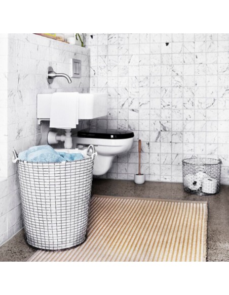 Panier à Linge - Classic 80 - Sac Blanc - Acier Galvanisé - Korbo