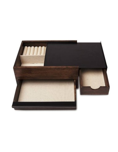Boîte à Bijoux - Stowit Box - Noyer et Métal noir