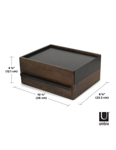 Boîte à Bijoux - Stowit Box - Noyer et Métal noir
