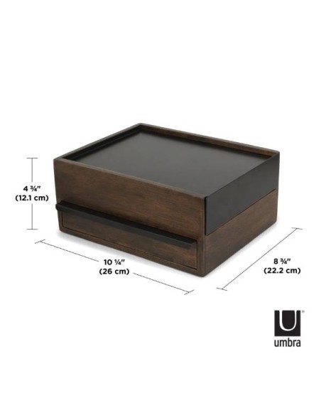 Boîte à Bijoux - Stowit Box - Noyer et Métal noir
