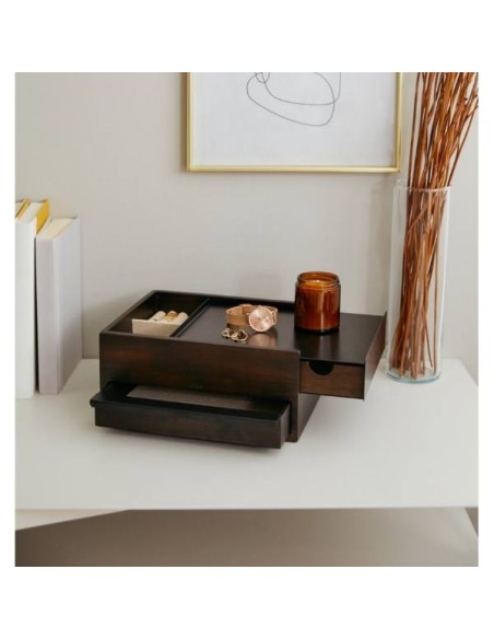 Boîte à Bijoux - Stowit Box - Noyer et Métal noir