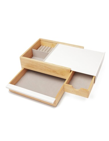 Boîte à Bijoux - Stowit Box - Bois naturel et...