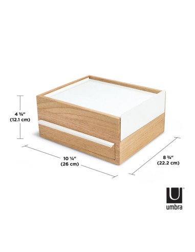 Boîte à Bijoux - Stowit Box - Bois naturel et...