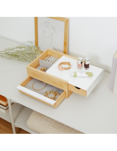 Boîte à Bijoux - Stowit Box - Bois naturel et...
