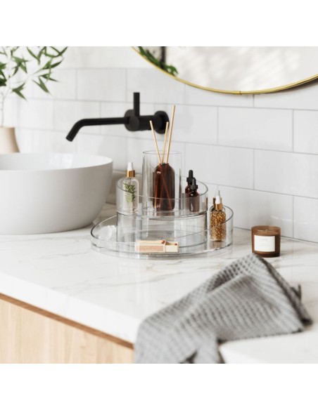 Rangement Maquilage et produits de beauté Pivotant - Cascada - Transparent