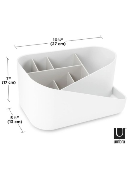 Organiseur pour Cosmétiques - Glam -  Blanc et Gris