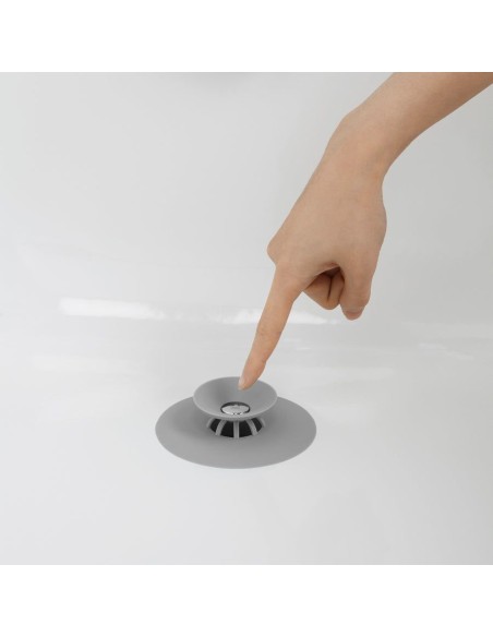Bouchon de vidange flexible et attrape-cheveux - Flex - Gris