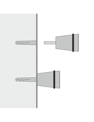 Patère murale - Cône - Inox Massif