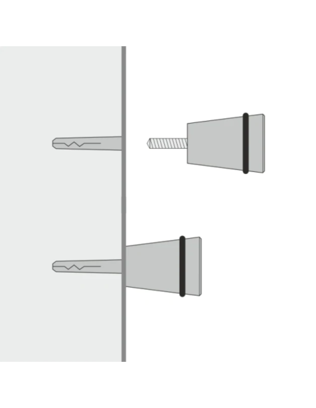 Patère murale - Cône - Inox Massif - Lot de 3