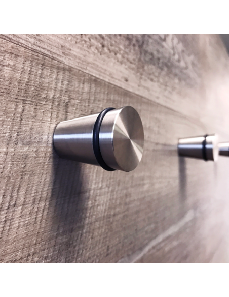 Patère murale - Cône - Inox Massif - Lot de 3