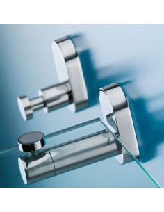 Patère murale à fixer ou coller - Lucido - Inox Brillant 2