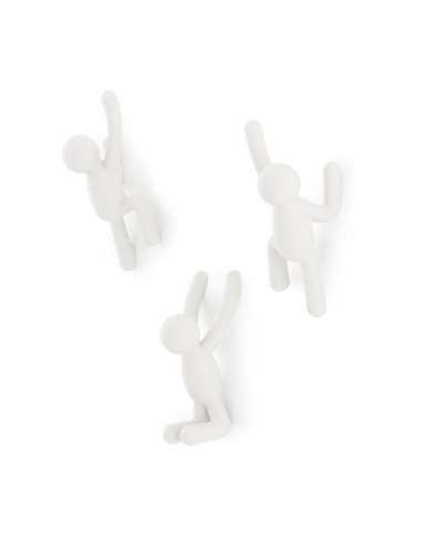 Patère Murale - Buddy Hooks - Blanche - Lot de 3