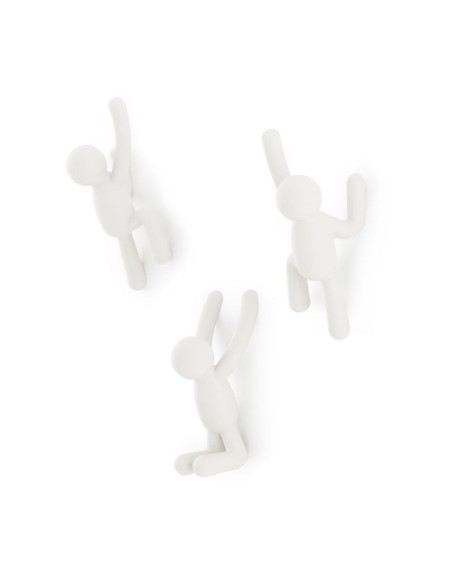 Patère Murale - Buddy Hooks - Blanche - Lot de 3