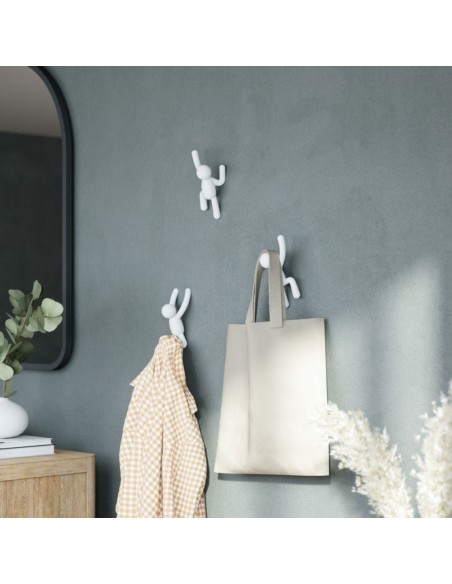 Patère Murale - Buddy Hooks - Blanche - Lot de 3