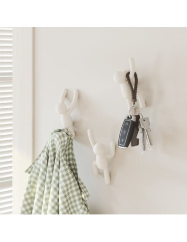 Patère Murale - Buddy Hooks - Blanche - Lot de 3