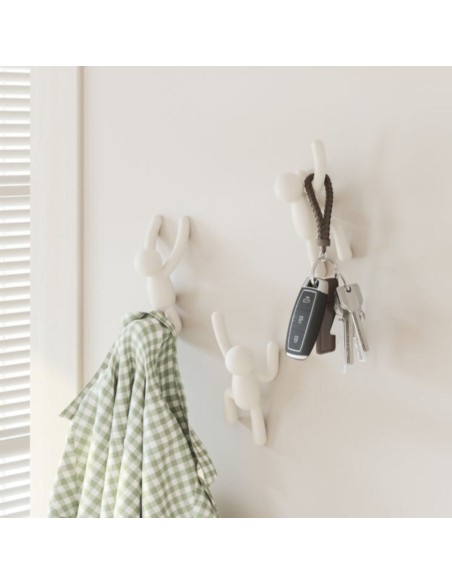 Patère Murale - Buddy Hooks - Blanche - Lot de 3