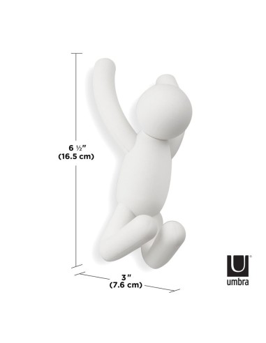 Patère Murale - Buddy Hooks - Blanche - Lot de 3