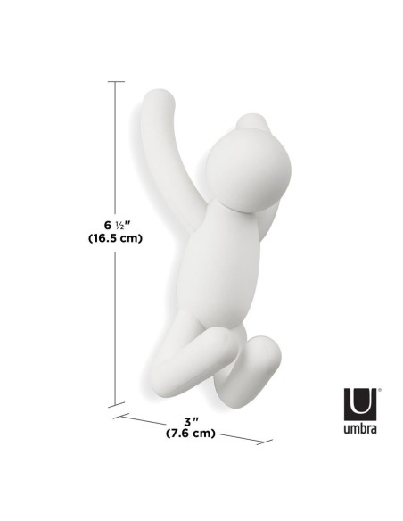 Patère Murale - Buddy Hooks - Blanche - Lot de 3