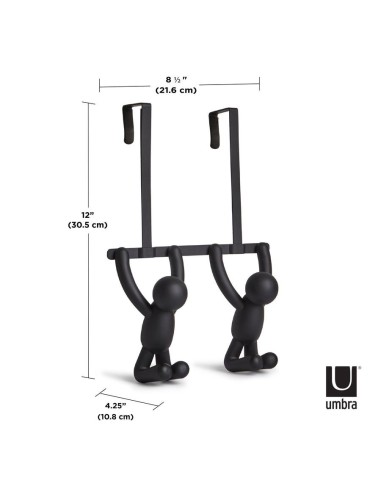 Patère de Porte - Buddy OTD Double Hook - Noir