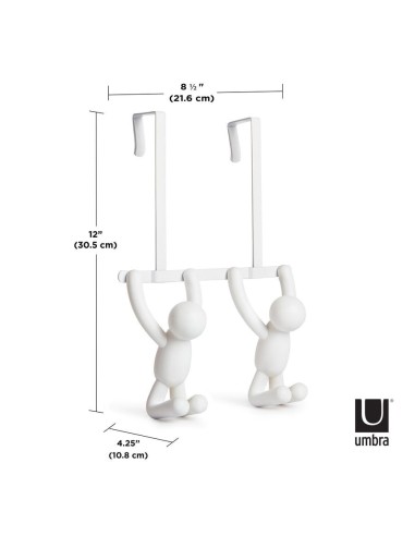 Patère de Porte - Buddy OTD Double Hook - Blanc