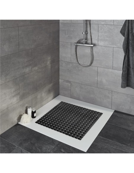 Tapis Antidérapant pour la douche (découpable) Gatty - 54x54cm - Noir