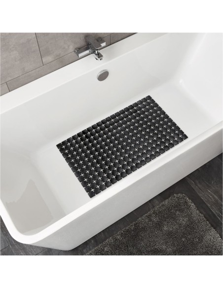 Tapis Antidérapant pour la Baignoire (découpable) Gatty - 39x68cm - Noir