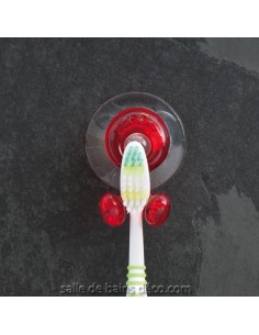 Porte brosse à dents à ventouse - Rouge 2
