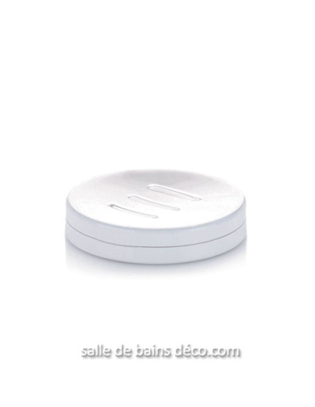 Porte Savon Rond - Amina - Inox Blanc