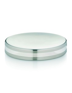 Porte Savon rond - Kelton - Acier Inoxydable Poli