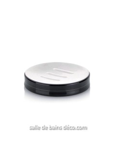 Porte Savon Rond - Imara - Inox Noir et Blanc