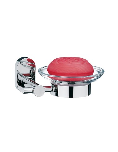 Porte Savon Mural - Lucido - Verre et Inox Chromé