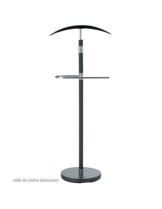 Valet de Salle de Bain - Sinerio - Noir et Chrome